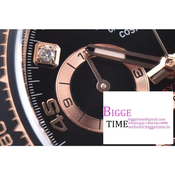 Daytona 116505 Clean Factory 1:1 Best Edition Black Diamonds Dial on RG Bracelet SA4130 - Image 4