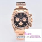 Daytona 116505 RG Clean Factory 1:1 Best Edition Black Stick Dial on RG Bracelet A4130