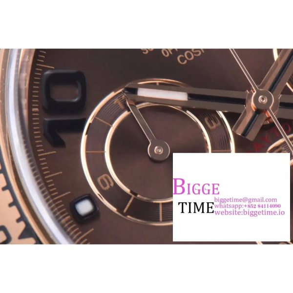 Daytona 116505 RG Clean Factory 1:1 Best Edition Brown Dial Numeral Marker on RG Oyster Bracelet A4130 - Image 6