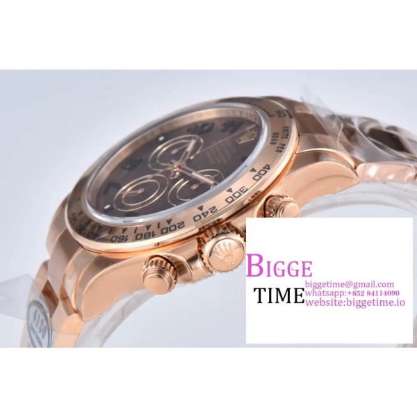 Daytona 116505 RG Clean Factory 1:1 Best Edition Brown Dial Numeral Marker on RG Oyster Bracelet A4130 - Image 3