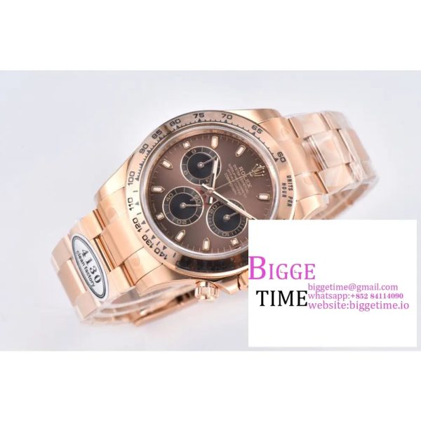 Daytona 116505 RG Clean Factory 1:1 Best Edition Brown Stick Dial on RG Bracelet A4130 - Image 2