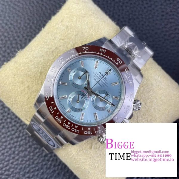 Daytona 116506 Clean 1:1 Best Edition Ice Blue Dial Crystal Markers on SS Bracelet SA4130 - Image 2
