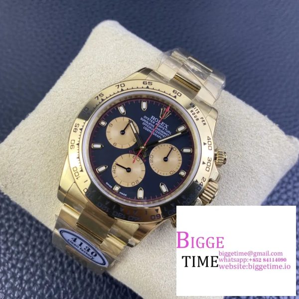 Daytona 116508 Clean Factory Best Edition 904L Steel Black/YG Dial on YG Bracelet SA4130 - Image 3