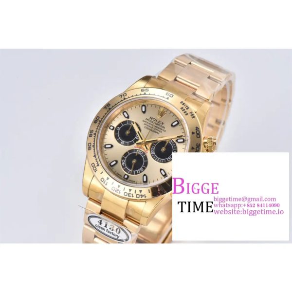 Daytona 116508 Clean Factory Best Edition 904L Steel YG/Black Dial on YG Bracelet SA4130 - Image 2
