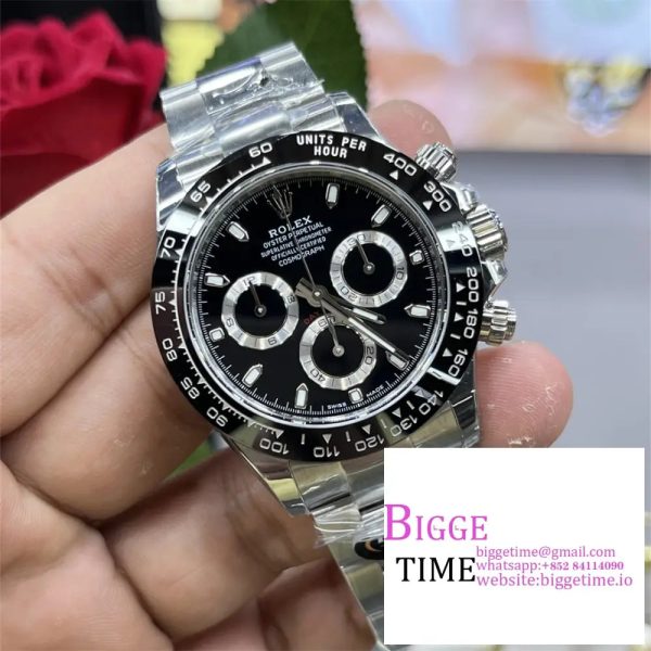 Daytona 116509 SS 904L BTF 1:1 Best Edition Black Diamonds Dial on SS Bracelet SA4130 - Image 3