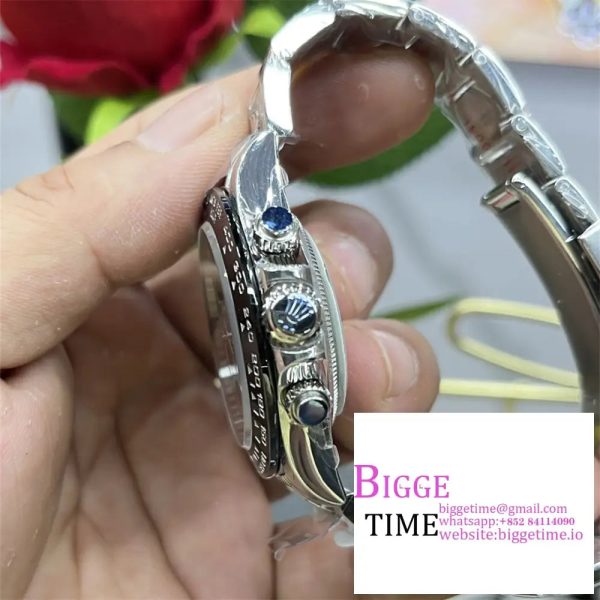 Daytona 116509 SS 904L BTF 1:1 Best Edition Black Diamonds Dial on SS Bracelet SA4130 - Image 8