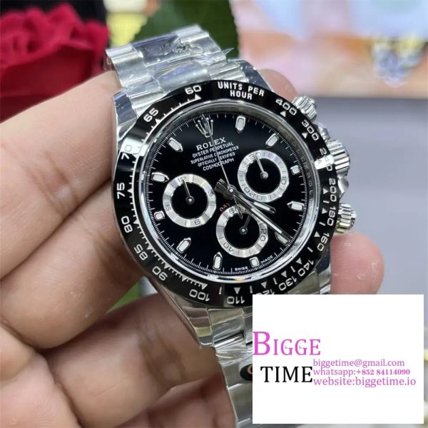 Daytona 116509 SS 904L BTF 1:1 Best Edition Black Diamonds Dial on SS Bracelet SA4130 - Image 4