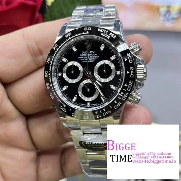 Daytona 116509 SS 904L BTF 1:1 Best Edition Black Diamonds Dial on SS Bracelet SA4130 - Image 5