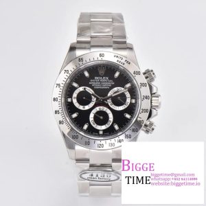 Daytona 116520 Clean Factory 1:1 Best Edition 904L SS Case and Bracelet Black Dial SA4130