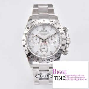 Daytona 116520 Clean Factory 1:1 Best Edition 904L SS Case and Bracelet White Dial SA4130