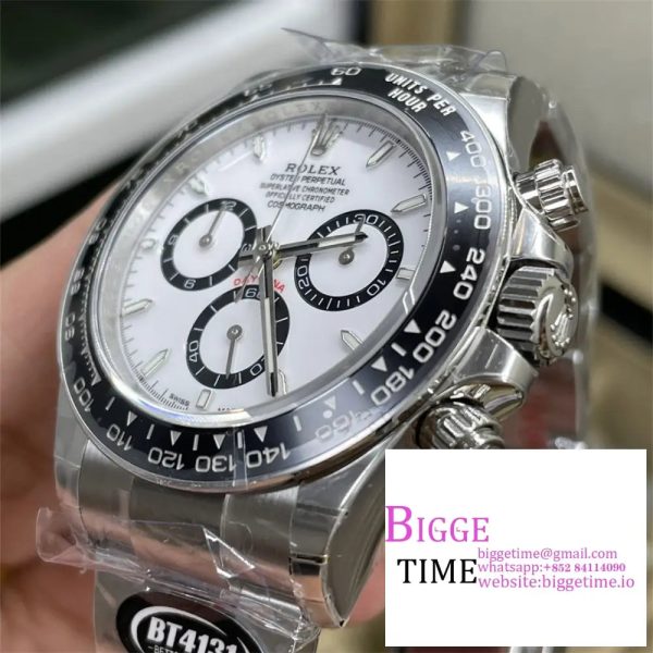 Daytona 126500 BTF 1:1 Best Edition 904L Steel White Dial on SS Bracelet DD4131 - Image 3