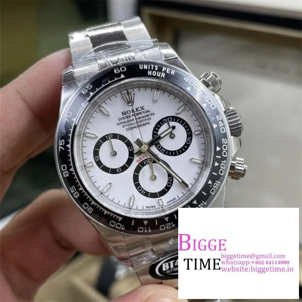 Daytona 126500 BTF 1:1 Best Edition 904L Steel White Dial on SS Bracelet DD4131 - Image 4