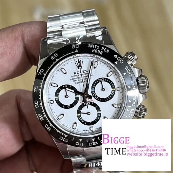 Daytona 126500 BTF 1:1 Best Edition 904L Steel White Dial on SS Bracelet DD4131 - Image 4