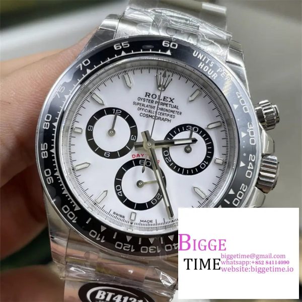Daytona 126500 BTF 1:1 Best Edition 904L Steel White Dial on SS Bracelet DD4131 - Image 2