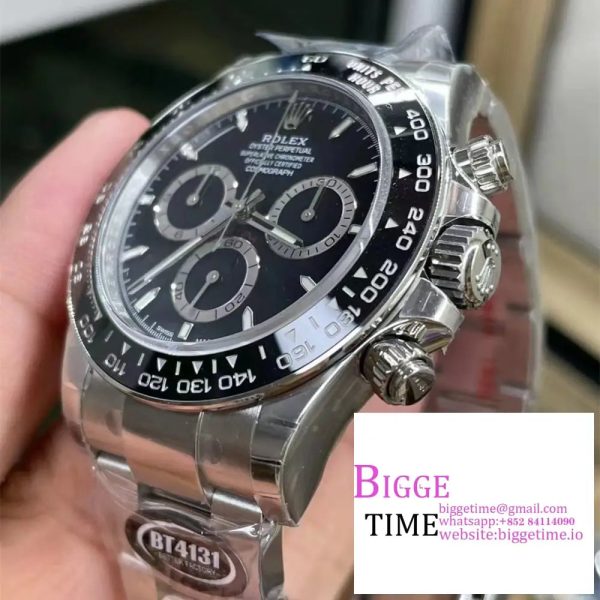 Daytona 126500  Ceramic Bezel Black Dial SS Bracelet BTF DD4131 - Image 3