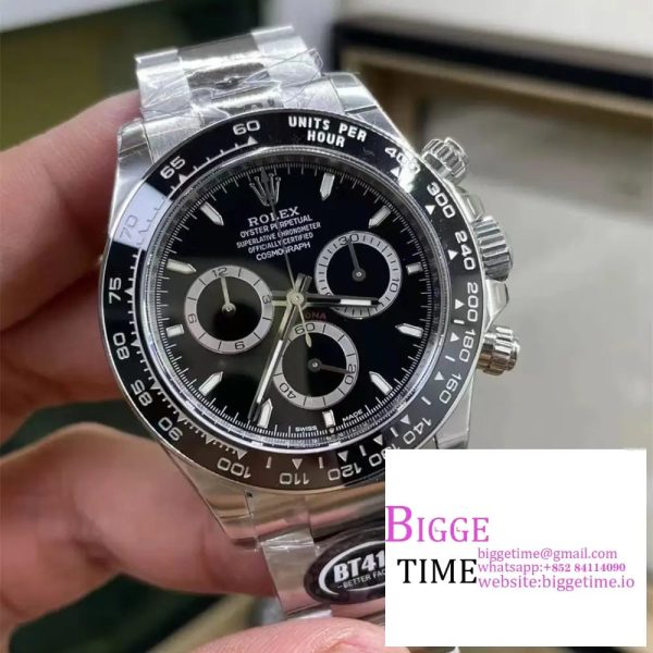 Daytona 126500  Ceramic Bezel Black Dial SS Bracelet BTF DD4131 - Image 2