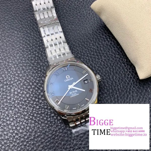 De Ville Hour Vision 41mm SS VSF 1:1 Best Edition Black Dial on SS Bracelet A8500 - Image 4
