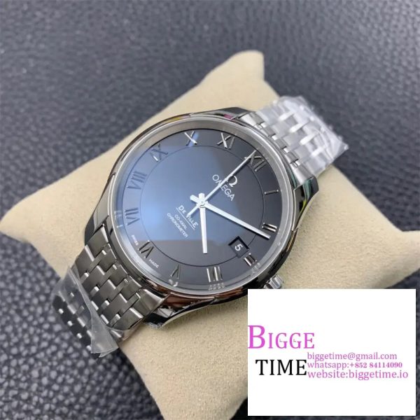 De Ville Hour Vision 41mm SS VSF 1:1 Best Edition Black Dial on SS Bracelet A8500 - Image 6