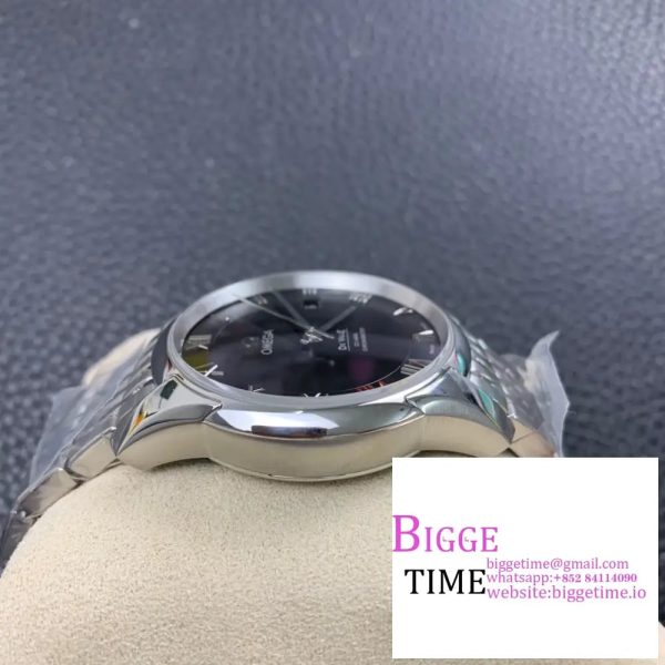 De Ville Hour Vision 41mm SS VSF 1:1 Best Edition Black Dial on SS Bracelet A8500 - Image 3