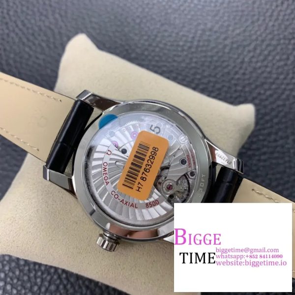 De Ville Hour Vision 41mm SS VSF 1:1 Best Edition Black Dial on Black Crocodile Strap A8500 - Image 9