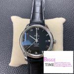 De Ville Hour Vision 41mm SS VSF 1:1 Best Edition Black Dial on Black Crocodile Strap A8500