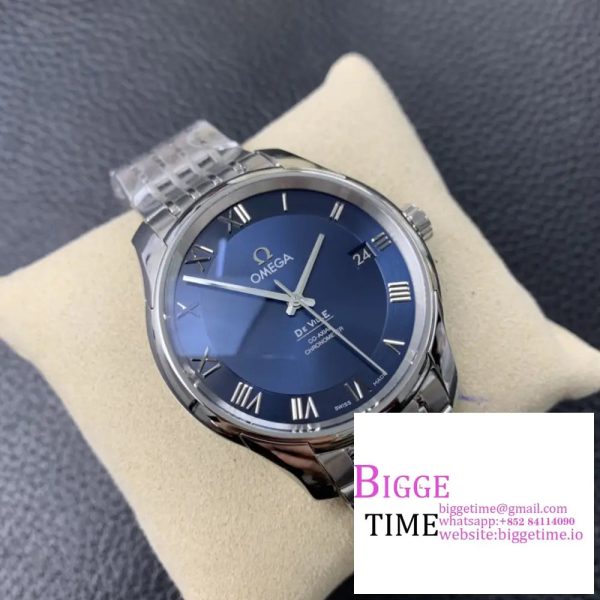 De Ville Hour Vision 41mm SS VSF 1:1 Best Edition Blue Dial on SS Bracelet A8500 - Image 2