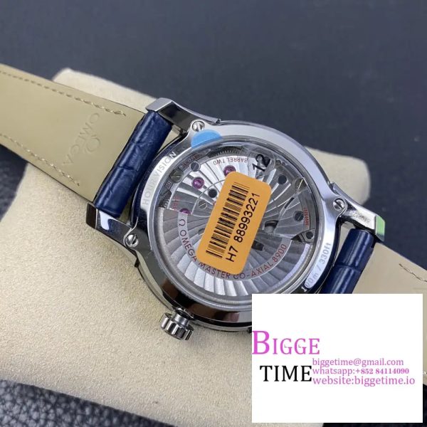 De Ville Hour Vision 41mm SS VSF 1:1 Best Edition Blue Dial on Blue Croco Leather Strap A8900 - Image 9
