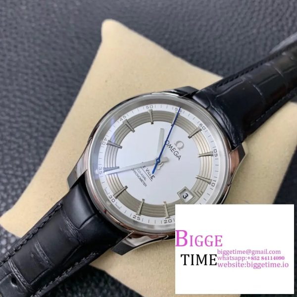 De Ville Hour Vision 41mm White/Silver Dial Black Rubber Strap VSF A8500 - Image 3