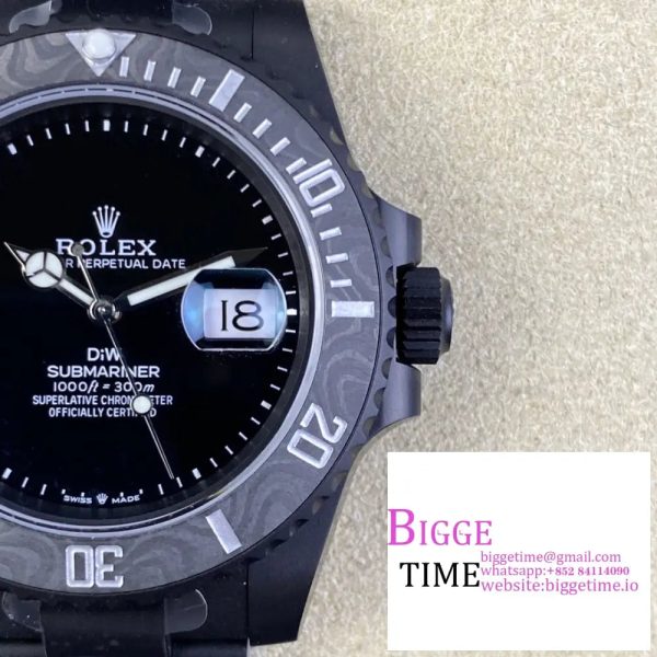 DIW Submariner 40mm Black Dial SS Bracelet VSF VS3135 - Image 3