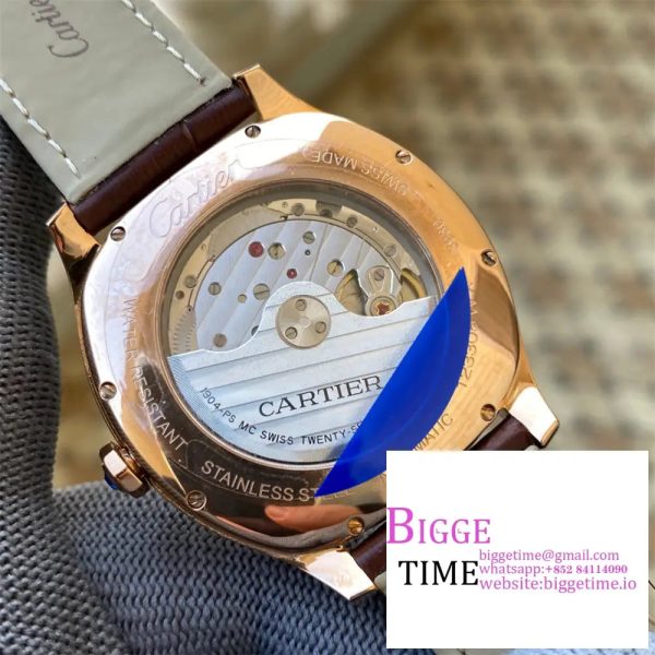 Drive De Cartier RG APS 1:1 Best Edition Grey Dial on Leather Strap A23J - Image 9