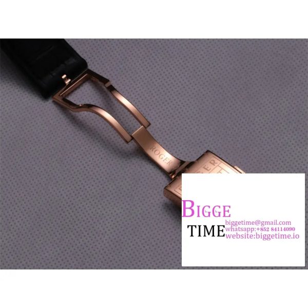 Excalibur Double Tourbillon 45m RG Black Dial Brown Leather Strap JBF Tourb - Image 8