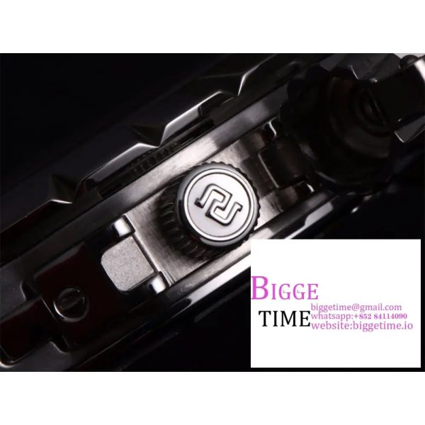 Excalibur Double Tourbillon 45m White Dial Black Leather Strap JBF Tourb - Image 8
