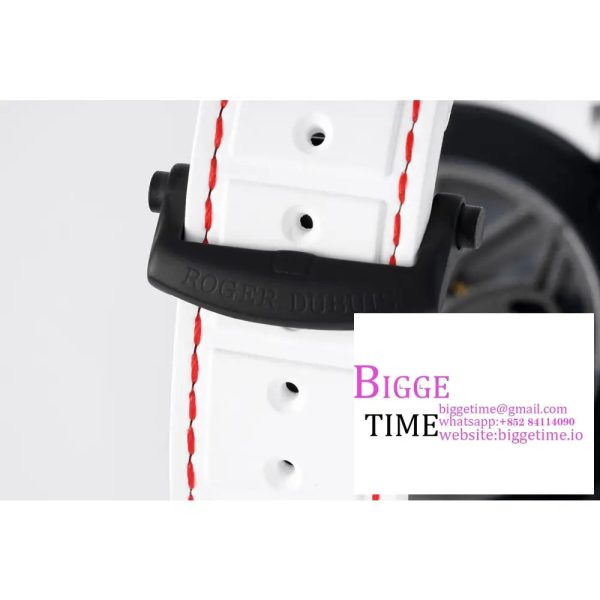 Excalibur Tourbillon 45m Black Openwork White Rubber Strap JBF Tourb - Image 7