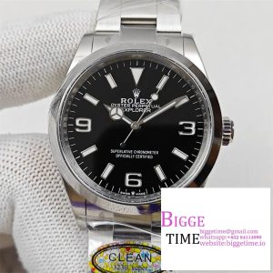 Explorer 124270 36mm 904L Steel Clean 1:1 Best Edition Black Dial on SS Bracelet VR3230