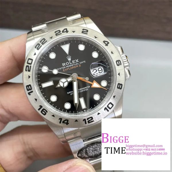 Explorer II 42mm 226570 904L SS Clean Factory 1:1 Best Edition Black Dial on Bracelet DD3285 CHS - Image 4