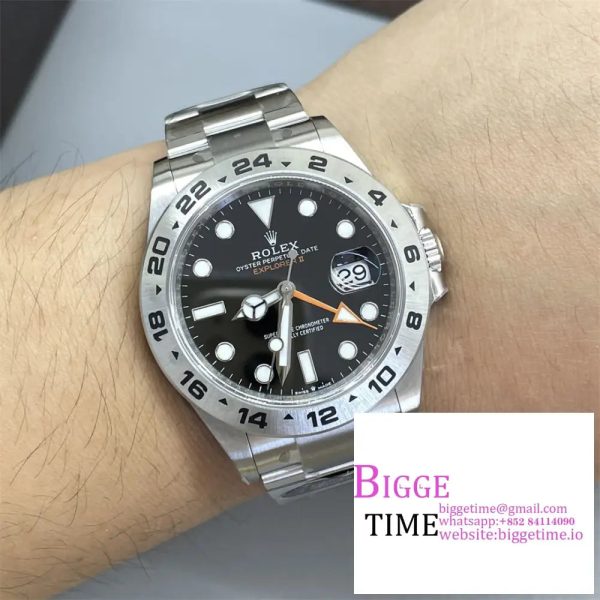 Explorer II 42mm 226570 904L SS Clean Factory 1:1 Best Edition Black Dial on Bracelet DD3285 CHS - Image 3