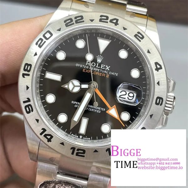 Explorer II 42mm 226570 904L SS Clean Factory 1:1 Best Edition Black Dial on Bracelet DD3285 CHS - Image 2