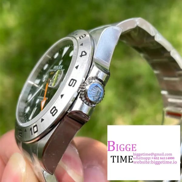 Explorer II 42mm 226570 Black 904L SS V2 GMF 1:1 Best Edition Black Dial on Bracelet  SH3285 (Correct Hand Stack) - Image 6