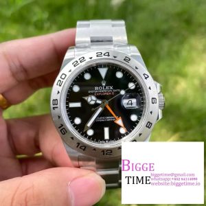 Explorer II 42mm 226570 Black 904L SS V2 GMF 1:1 Best Edition Black Dial on Bracelet  SH3285 (Correct Hand Stack)