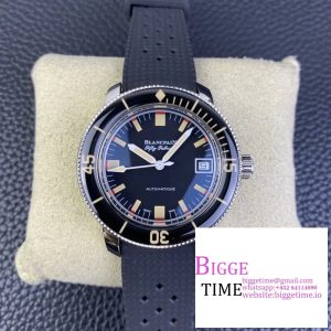 Fifty Fathoms 5008B Barakuda SS 1:1 GSF Best Edition Black Dial on Black Rubber Strap A1151