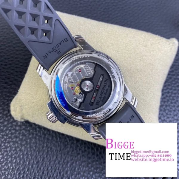 Fifty Fathoms 5008D No Rad SS 1:1 GSF Best Edition Black Dial on Black Rubber Strap A1151 - Image 9