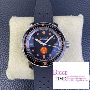 Fifty Fathoms 5008E No Rad Only Watch SS 1:1 GSF Best Edition Black Dial on Black Rubber Strap A1151