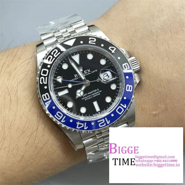 GMT Master II 126710 904L SS ARF Black/Blue Bezel 1:1 Best Edition on Jubilee Bracelet VR3285 - Image 5