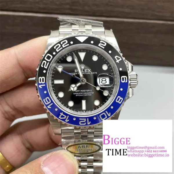 GMT Master II 126710 904L SS ARF Black/Blue Bezel 1:1 Best Edition on Jubilee Bracelet VR3285 - Image 2