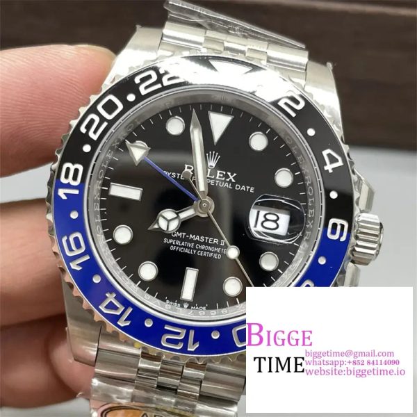 GMT Master II 126710 904L SS ARF Black/Blue Bezel 1:1 Best Edition on Jubilee Bracelet VR3285 - Image 3