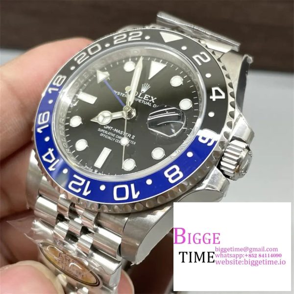 GMT Master II 126710 904L SS ARF Black/Blue Bezel 1:1 Best Edition on Jubilee Bracelet VR3285 - Image 4