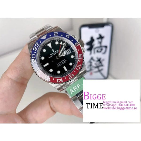 GMT Master II 126710 904L SS ARF Pepsi Bezel 1:1 Best Edition on Jubilee Bracelet VR3285 - Image 2