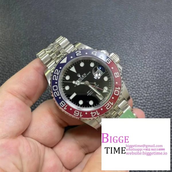 GMT Master II 126710 904L SS ARF Pepsi Bezel 1:1 Best Edition on Jubilee Bracelet VR3285 - Image 5