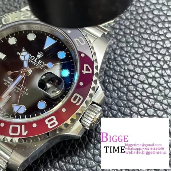 GMT Master II 126710 904L SS ARF Pepsi Bezel 1:1 Best Edition on Jubilee Bracelet VR3285 - Image 6