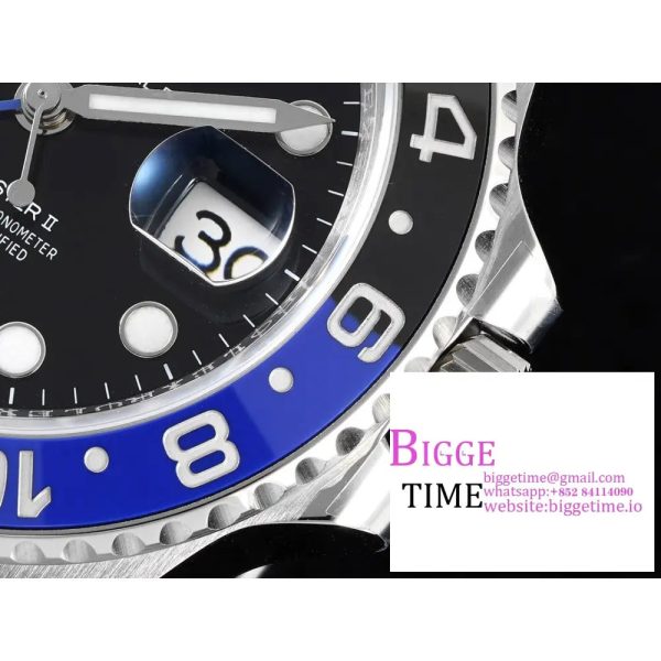 GMT-Master II 126710 BLNR 904L Black/Blue Ceramic Bezel Jubilee Bracelet C+F DD3285 - Image 6